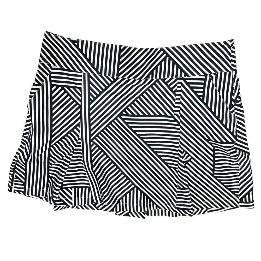 GGblue Luxe Skirt Skort Tennis Golf Geometric Print Bottom Flare Sz 16 NWOT - Picture 2 of 12